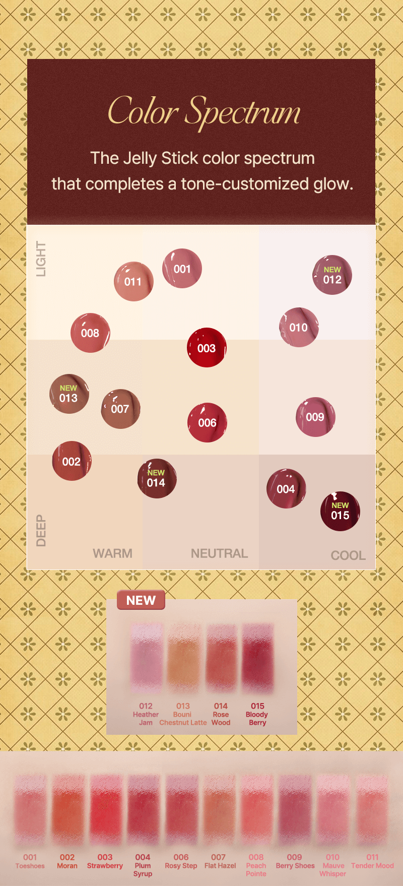 [Tiptoe] Jelly Stick 3.5g - 14 Colors