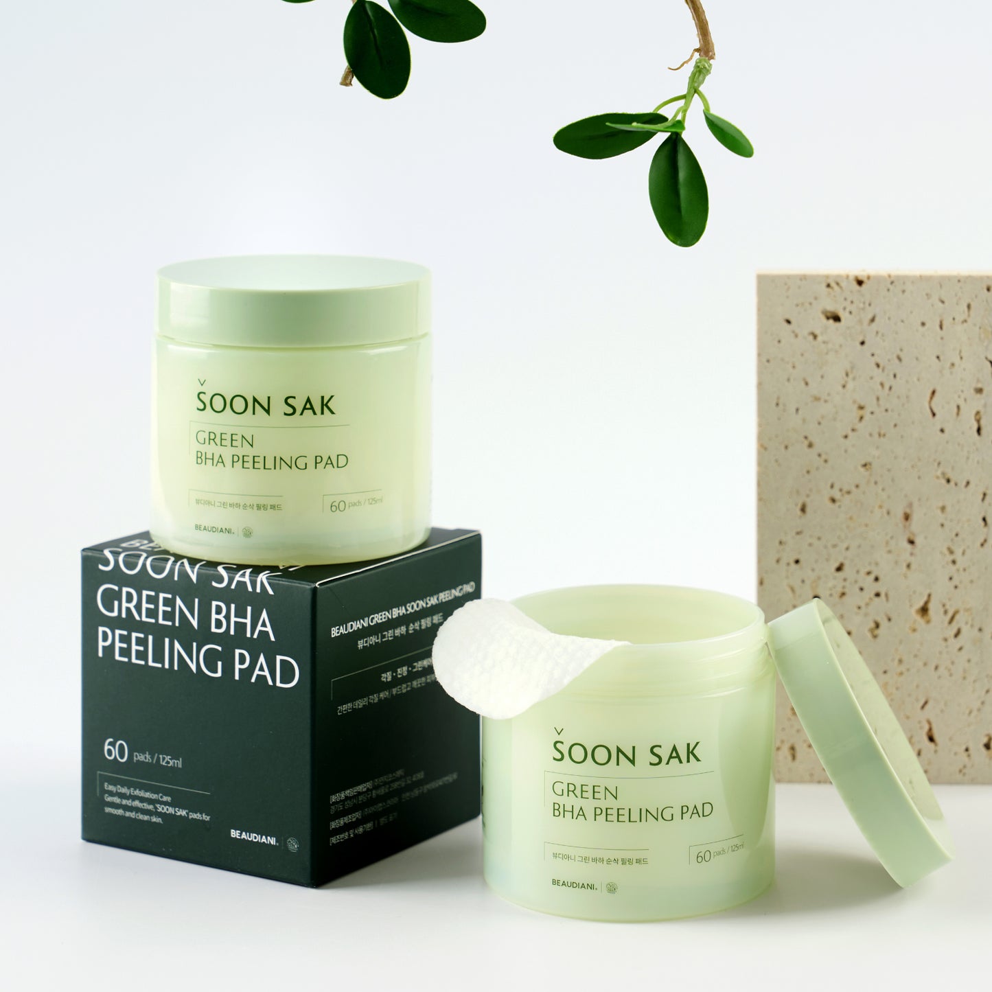 [Beaudiani] Green BHA Soon Sak Peeling Pad 60ea